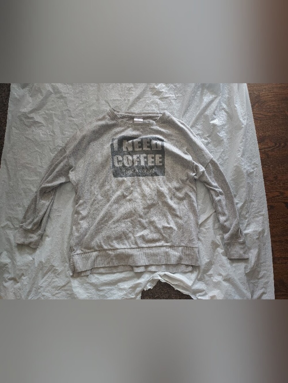 I Need Coffee Gray Men's Crewneck Sweater